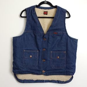 Vintage Big Ben Sherpa Lined Denim Vest